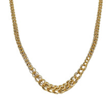 Handgefertigte Halskette aus Metall mit geometrischen-Gold X702