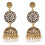 Boucles d'oreilles bohèmes strass scintillants-perle ronde dorée 1