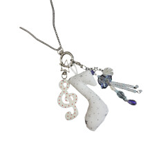 Muzieknoot hanger sleutelhanger voor tassen sleutels-D