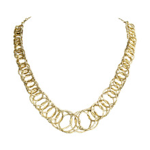 Handgemaakte metalen ketting met geometrische kwastjes-Goud X706