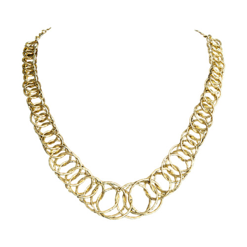 Collier à pampilles géométriques réglables, clavicule,-Or X706