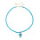 Ideal Gift Triangular Crystal Crosses Pendant Necklace-Blue 1