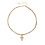 Elegant Crosses Necklace with Triangular Crystal Accent-brown 1