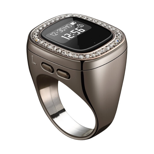Elektronische Tasbih-ring met groot display en Azan-alarm.