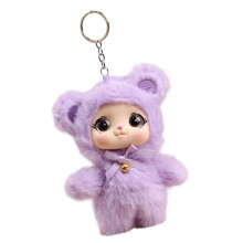 Porte-clés en résine, Adorable poupée debout, breloque de-Violet
