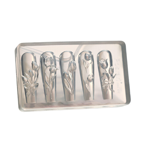 Silicone Nail Embellishment Molds Tulips Shape Small Accessories