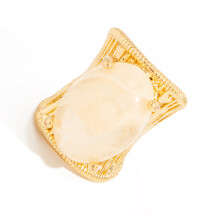 Einzigartiges geometrisches Ring-Breitband-Design mit-Creme