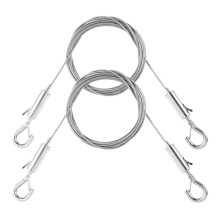 Robust tavelupphängningstrådsats, rostfritt stål, 1,5 mm