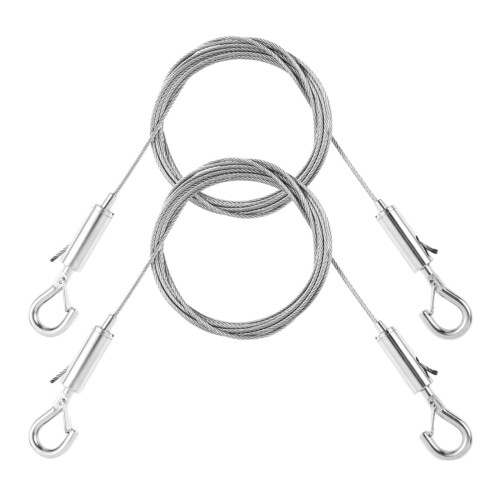Kraftig opphengstrådsett for bilder, rustfritt stål, 1,5 mm