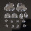 Siliconen mal Star Moon Cloud Teardrop mallen Epoxyhars sieraden 4