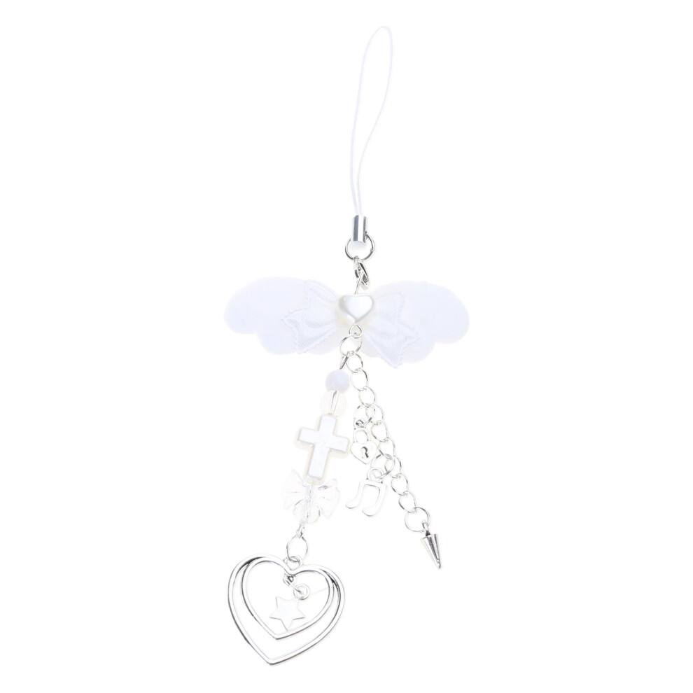 Handmade Beaded Bowknot Phone Charm Â Alloy & Acrylic 301029905742