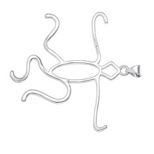 Support de pendentif en alliage pour la fabrication de colliers – doré ou argenté