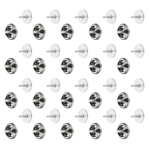 20pcs Silver And Black Pin Holders With Strong Fixing-8mm