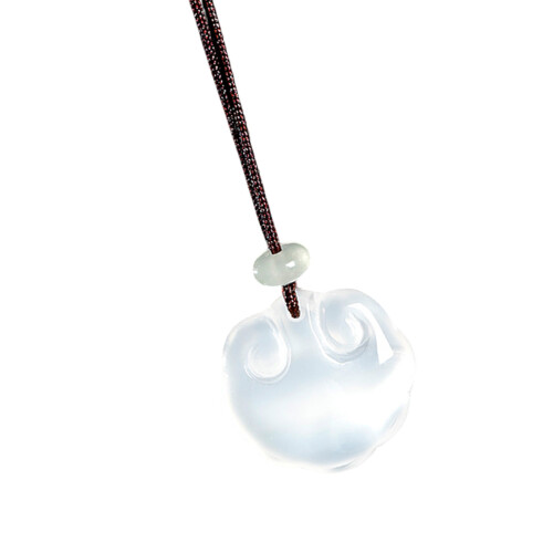 Elegante Eis-Chalcedon-Anhänger-Halskette, perfekt-Ruyi. sperren