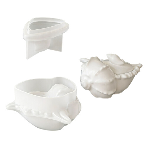 Bougeoir polyvalent en forme de conque, moule en Silicone,-AB.
