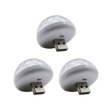 3X Mehr Farbige USB LED Auto Innen Beleuchtung Lampe Atmosphären Licht Neon Lampen Sound Sensor DJ Licht
