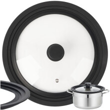 Universal Silicone-Glass Lid for Pots and Pans, 28-32 cm