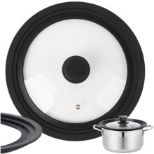 Universal 3-in-1 Glass Lid with Silicone Rim, 24/26/28cm