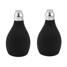 2x Pulverflasche. nachfüllbarer Silikon-Pulverspender. leerer Pulverbehälter für Friseure. Sprühgerät