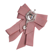 Mooie strass vlinderstrikken pin met kristal voor dames-1