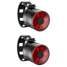 Lot de 2 feux arrière clignotants étanches pour vélo, avec phare et feu arrière LED rouges pour VTT.