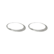 2X Chromer Scheinwerfer-Zierring Vorne Rechts 51137149905 für BMW Mini Cooper R56/55/57/58/59 07-15 Chrom-Augenbrauen-Ringabdeckung