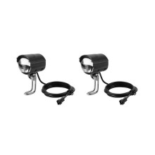 2X E-Bike-LED-Scheinwerfer. Fahrradlicht mit 80-100 DB Lauter Hupe. Wasserdichter Fahrradscheinwerfer für Nachtfahrten