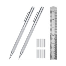 Lot de 2 aiguilles à tracer en carbure de tungstène. Manche et aimant pour outil de traçage en métal