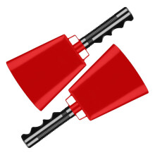 Lot de 2 cloches en acier de 23 cm. Instruments de musique puissants pour événements sportifs, fêtes