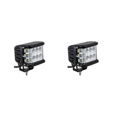 2X Automatisches Dreifach Seitlich Beleuchtetes Arbeitslicht Dome Light Burst Blinklicht Scheinwerfer Spotlight Stroboskoplicht LED Auto Supplies C