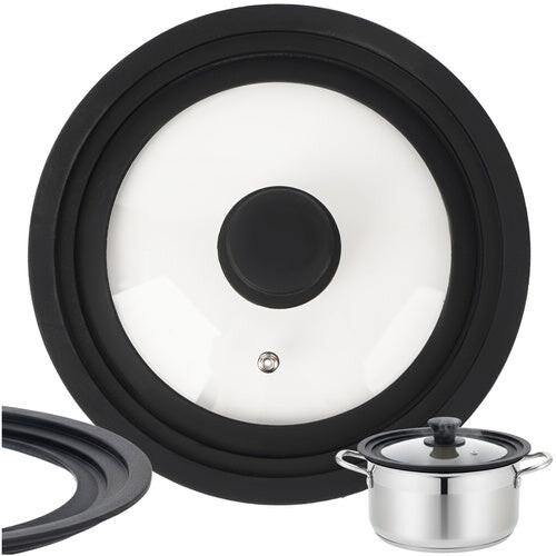 Universal 3-i-1 silikone-glaslåg til gryder 18/20/22 cm