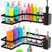 Mensola angolare per bagno - set da 2 Ruhhy 27092