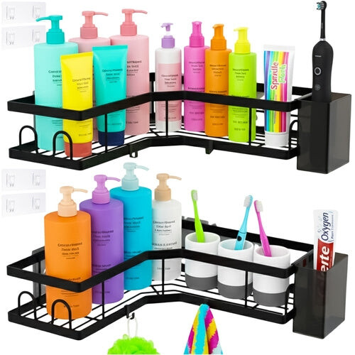 Mensola angolare per bagno - set da 2 Ruhhy 27092
