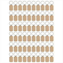 20Pcs Blank Holz Holz Keychain Diy Holz Keychain Schlüssel Anti-Verloren