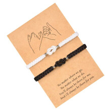 Adjustable Braided Love Knot Bracelet For Couples Romantics-A03