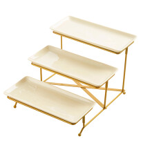 Sturdy Heat Resistant 3 Piece Ceramic Tray Set For-E