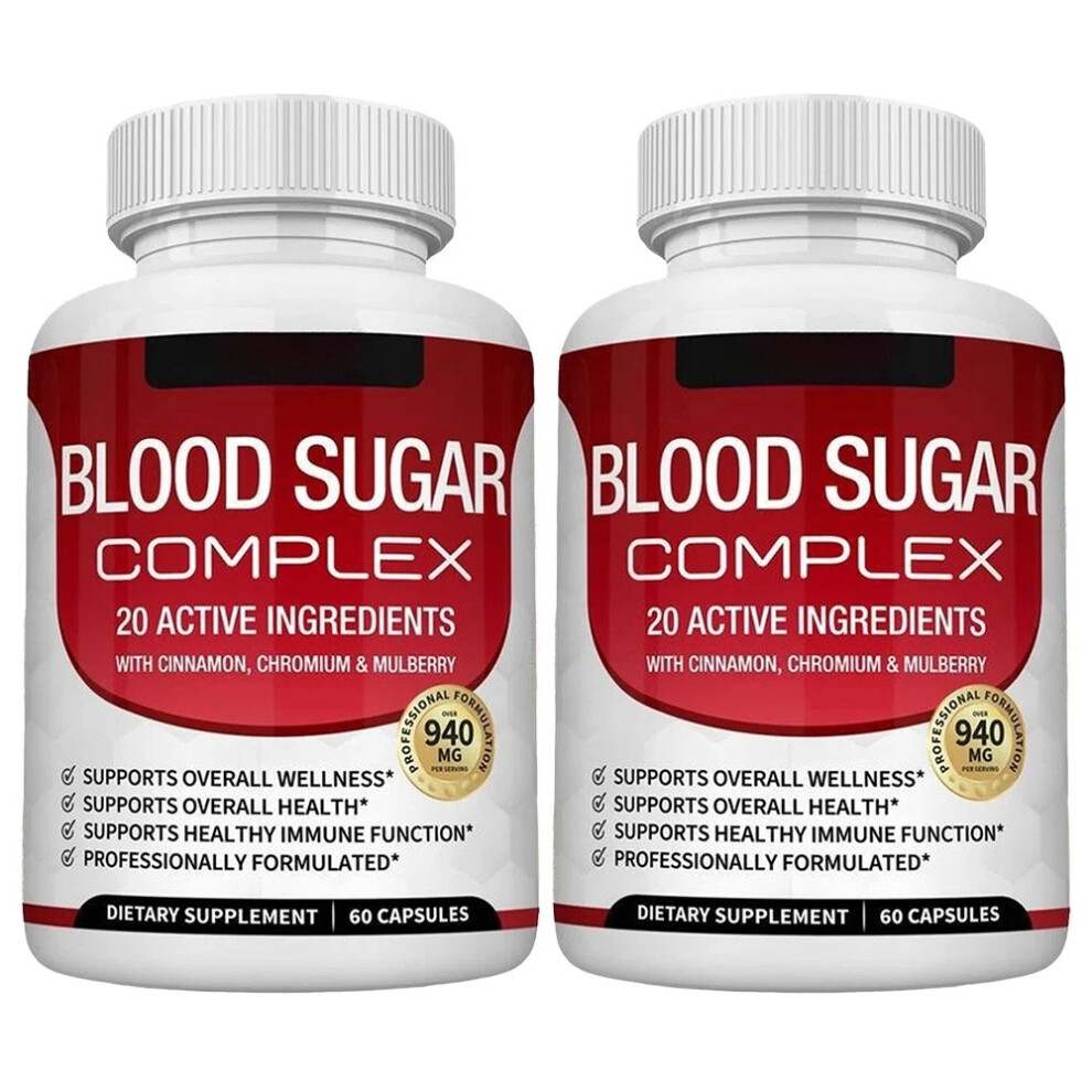 (2pcs) Blood Sugar Complex Capsules 940mg Control Blood Sugar levels, Weight Management