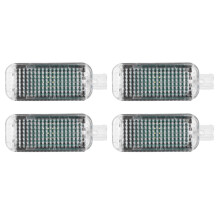 4-Teilige LED FußRaum Leuchten Innen Beleuchtung mit Kabel Baugruppe 4E0947415ein Passend für Audi A3 A4 A5 A6 A7 A8 Q3 Q5 Q7