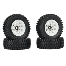 4 StüCke 1.55 Metall Perlenverschluss Felge Reifen Set für 1/10 RC Crawler Auto Axial Jr 90069 D90 TF2 Tamiya CC01 LC70 MST.1