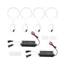 4 StüCk WeißEr Scheinwerfer CCFL LED Engel Augen Kit Halo Ring DRL Wenden Signal Blinker CCFL Scheinwerfer Lampe für BMW E36 E46 E39 E38