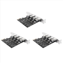 Carte d'extension PCI Express 4 ports USB 3.0, contrôleur hôte PCIe PCI-E