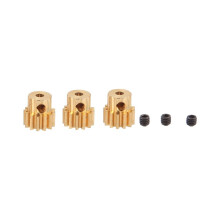 3PCS 3.175 mm Shaft Brass Pinion Motor Gearbox 32DP 48DP 64DP M0.8 for 1/10 1/8 RC Car 3650 3660.13t