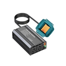 300-W-Kfz-Wechselrichter für -Li-Ion-Akkus. Outdoor-Wechselrichter Typ-C PD65W USB A 18W Powerstation-Generator