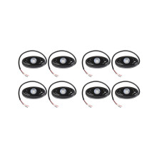 8Pcs 9Led Super Bright Rock Light Kit Led Wasserdichtes Led Neon Underglow Licht für Off Road Truck Boat Blau