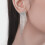 Stylish Drop Earrings Diamonds-Gold-color Sloping bottom 3