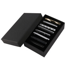 8-teiliges Krawattenklammer-Set für Herren. inklusive Box. Farbe B: 8 Stück + Krawattenklammerbox
