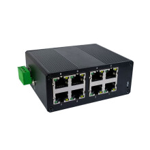 8-Port 1000M Industrial Ethernet Network. DIN Rail Mounting. Plug & Play. IP40 Protection Rating.