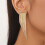 Stylish Drop Earrings Diamonds-Gold-color Sloping bottom 5