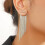 Stylish Drop Earrings Diamonds-Gold-color Sloping bottom 6
