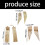 Stylish Drop Earrings Diamonds-Gold-color Sloping bottom 7